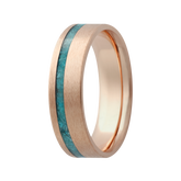 Men's 14K Yellow Gold Turquoise Inlay Ring - Size 10